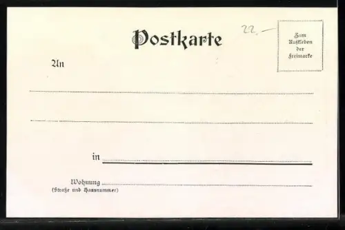 AK Dichter Julius Wolff, Portrait, geb. 16.09.1834, Vers