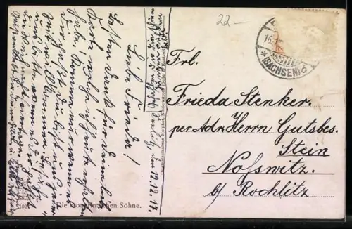 AK Kronprinz Wilhelm von Preussen mit seinen Brüdern in Uniform mit Schirmmütze