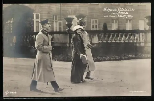 AK Victoria Louise Herzogin von Braunschweig mit ihrem Bräutigam