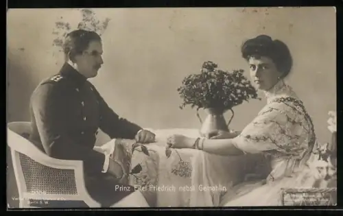 AK Prinz Eitel Friedrich von Preussen nebst Gemahlin
