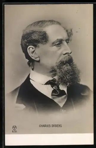 AK Charles Dickens, Portrait des Schriftstellers