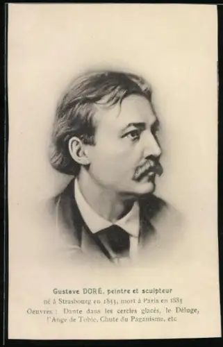AK Gustave Doré, Peintre et sculpteur, 1833-1883