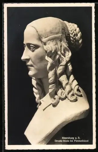 AK Büste Annette v. Droste-Hülshoff im Fürstenhäusl