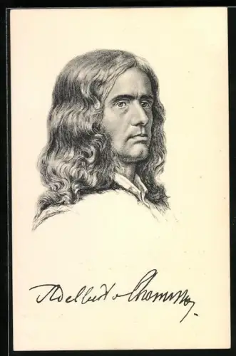 AK Porträtbild von Adalbert von Chamisso, Dichter bes. Lyriker