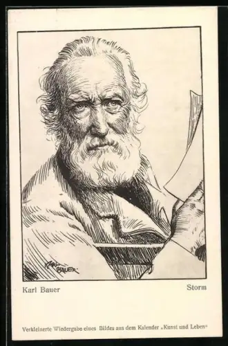 Künstler-AK Karl Bauer: Storm mit Bart