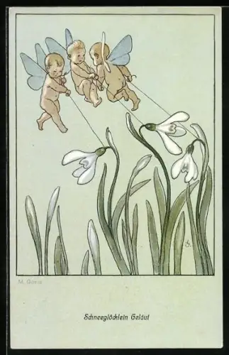 Künstler-AK Meta Goetz: Schneeglöcklen Geläut