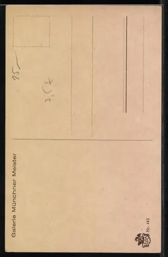 Künstler-AK Ruab Gnischaf: Nun hab ich`s vergessen, Mädchen mit Blumen