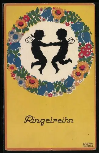 Künstler-AK Dora Heckel: Elfen tanzen Ringelreihn
