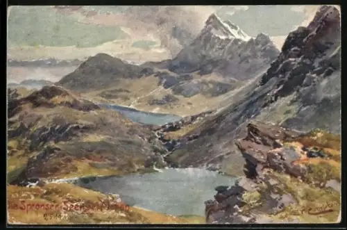 Künstler-AK Edward Theodore Compton: Die Spronser-Seen bei Meran