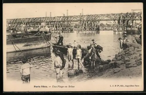 AK Paris, Paris Vécu, Une Plage en Seine