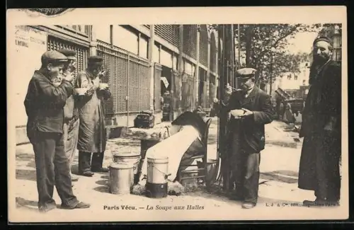 AK Paris, Paris Vécu, La Soupe aux Halles