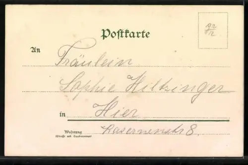 AK Glückspost, 20 Markk-Münzen des Deutschen Reiches