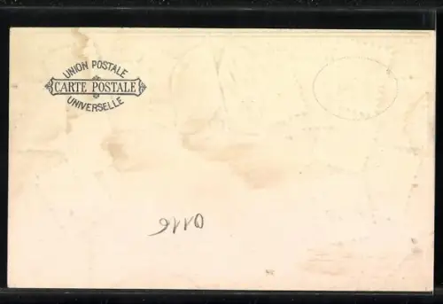 AK Japan, Briefmarken, Fahnen