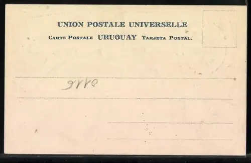 AK Uruguay, Wappen & versch. Briefmarken