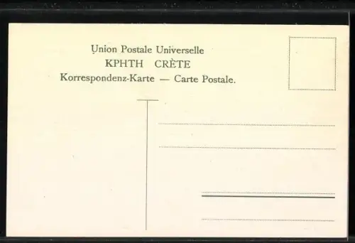 AK Kreta, Briefmarken mit darauf abgebildeten Persönlichkeiten, Fabelwesen und Landschaften, Wappen