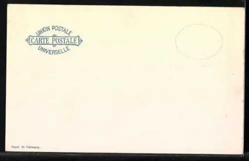 AK Japan, Biefmarken und Landkarte mit Blumenornament