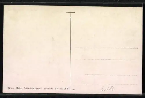 AK Prinzregent Luitpold, Porträt mit Briefmarken