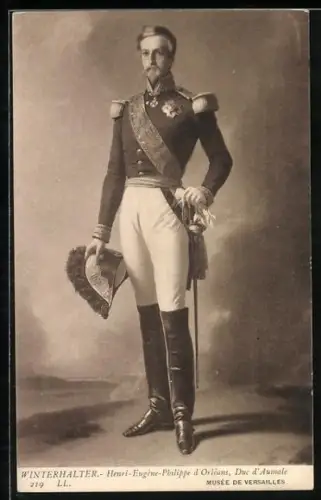AK Portrait Heinrich-Eugen Philipp von Orleans, Herzog von Aumale