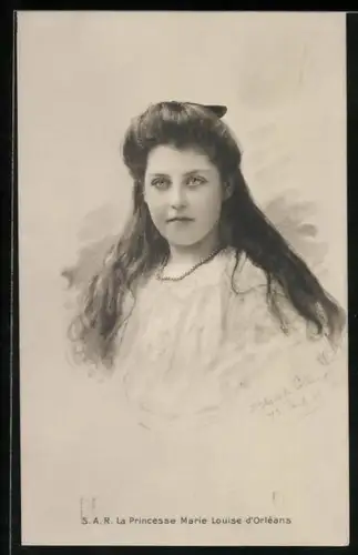AK La Princesse Marie Louise d'Orléans