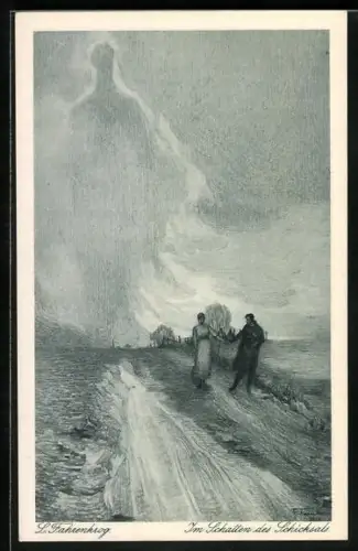 Künstler-AK Ludwig Fahrenkrog: Im Schatten des Schicksals