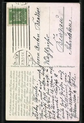 Künstler-AK Otto Kubel: erwachtes Dornröschen