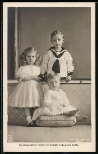 AK Porträt der Herzoglichen Kinder von Sachsen-Coburg-Gotha