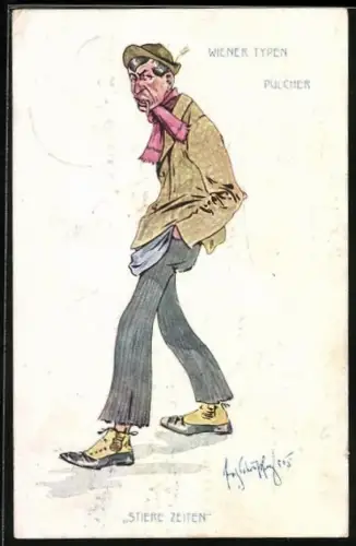 Künstler-AK Fritz Schönpflug: Wien, Pülcher, Stiere Zeiten