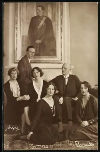 AK Familienporträt Adel von Schweden