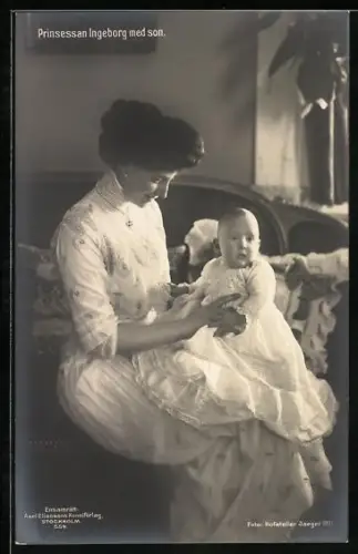 AK Prinsessan Ingeborg med son