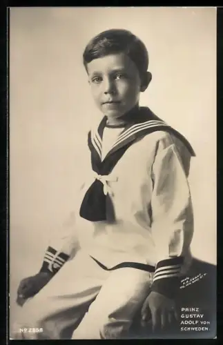 AK Prinz Gustav Adolf von Schweden im Matrosenanzug