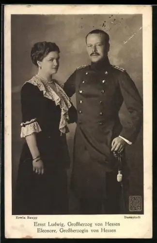 AK Grossherzog Ernst Ludwig und Eleonore von Hessen-Darmstadt