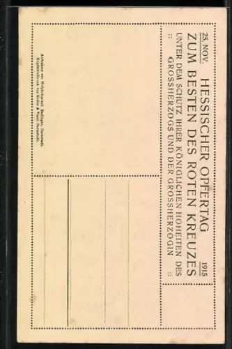 AK Grossherzog Ernst Ludwig von Hessen-Darmstadt in Uniform mit Familie