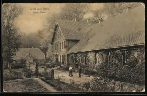 AK Kolk /Lüneburger Heide, Schloss-Gut mit Garten