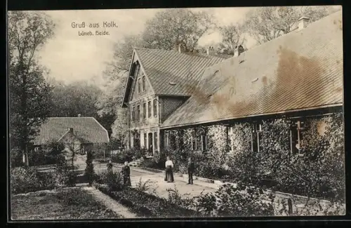AK Kolk /Lüneb. Heide, Schloss-Gut mit Garten