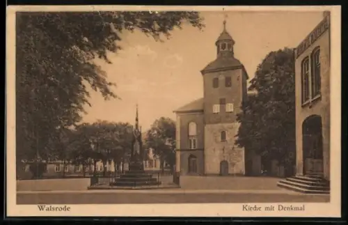 AK Walsrode, Kirche mit Denkmal