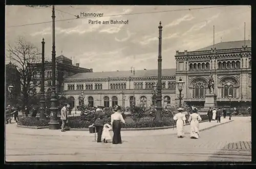 AK Hannover, Partie am Bahnhof