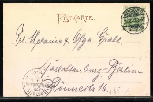 AK Hannover, Ernst August-Platz, Bahnhof, Post