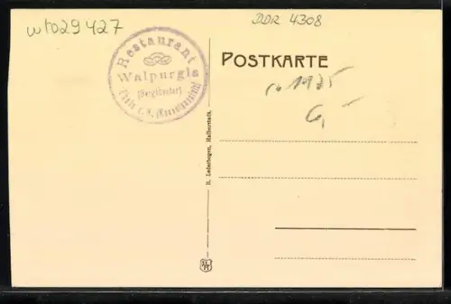 AK Thale i. H., Rosstrappe, Restaurant Walpurgis