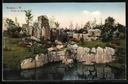 AK Bochum i. W., Partie im Stadtpark