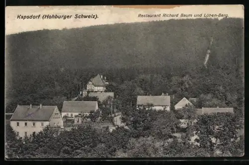 AK Kapsdorf /Hohburger Schweiz, Restaurant Richard Baum und Löben-Berg