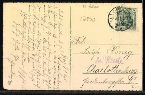 AK Greiz i. V., Oberes Schloss und Heinrichsbrücke