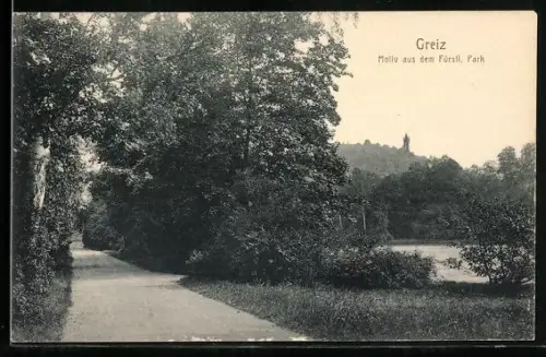 AK Greiz, Motiv aus dem Fürstl. Park