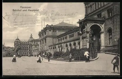 AK Hannover, Bahnhof, Hauptpost
