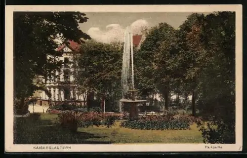 AK Kaiserslautern, Parkpartie mit Springbrunnen