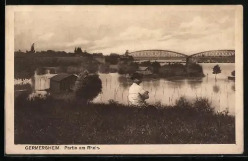 AK Germersheim, Partie am Rhein