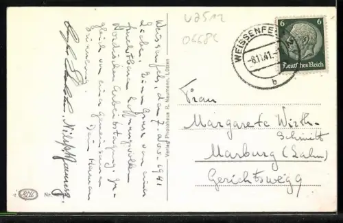 AK Lützen, Gustav Adolf-Denkmal mit Kapelle