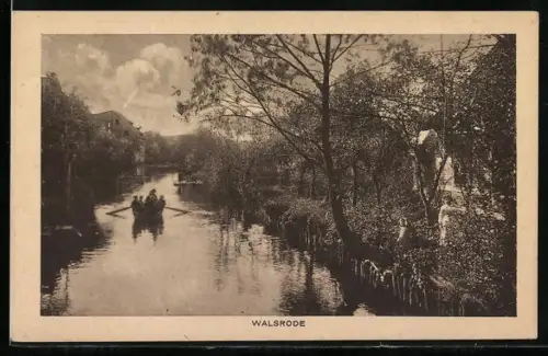 AK Walsrode, Flusslandschaft mit Boot
