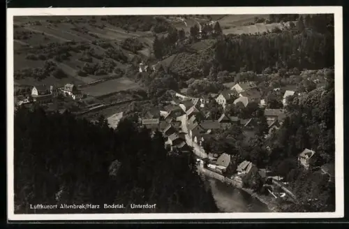 AK Altenbrak /Harz, Bodetal, Unterdorf