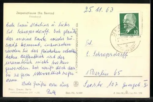 AK Zerpenschleuse /Bernau, Finowkanal, Uferpartie
