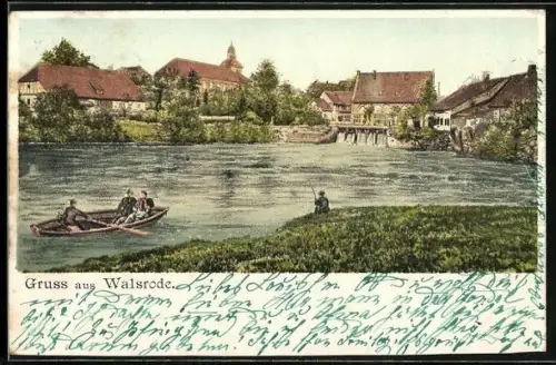 AK Walsrode, Flusslandschaft mit Boot